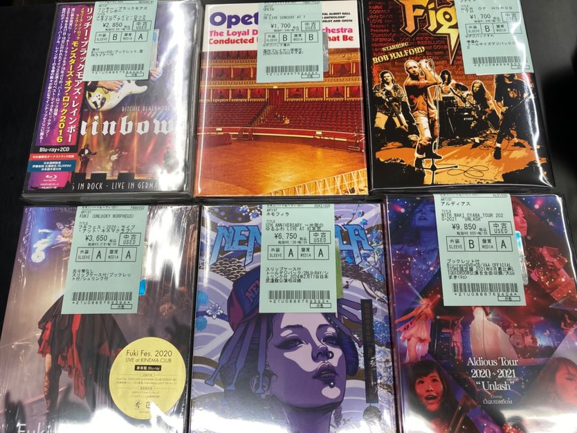 HARD ROCK/HEAVY METALの新着中古DVDが50点ほど入荷いたしました