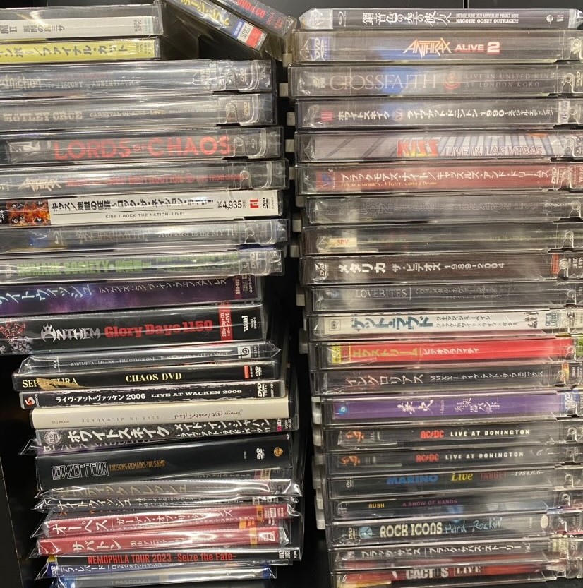 HARD ROCK/HEAVY METALの各ジャンルDVD商品が、40点以上出ております