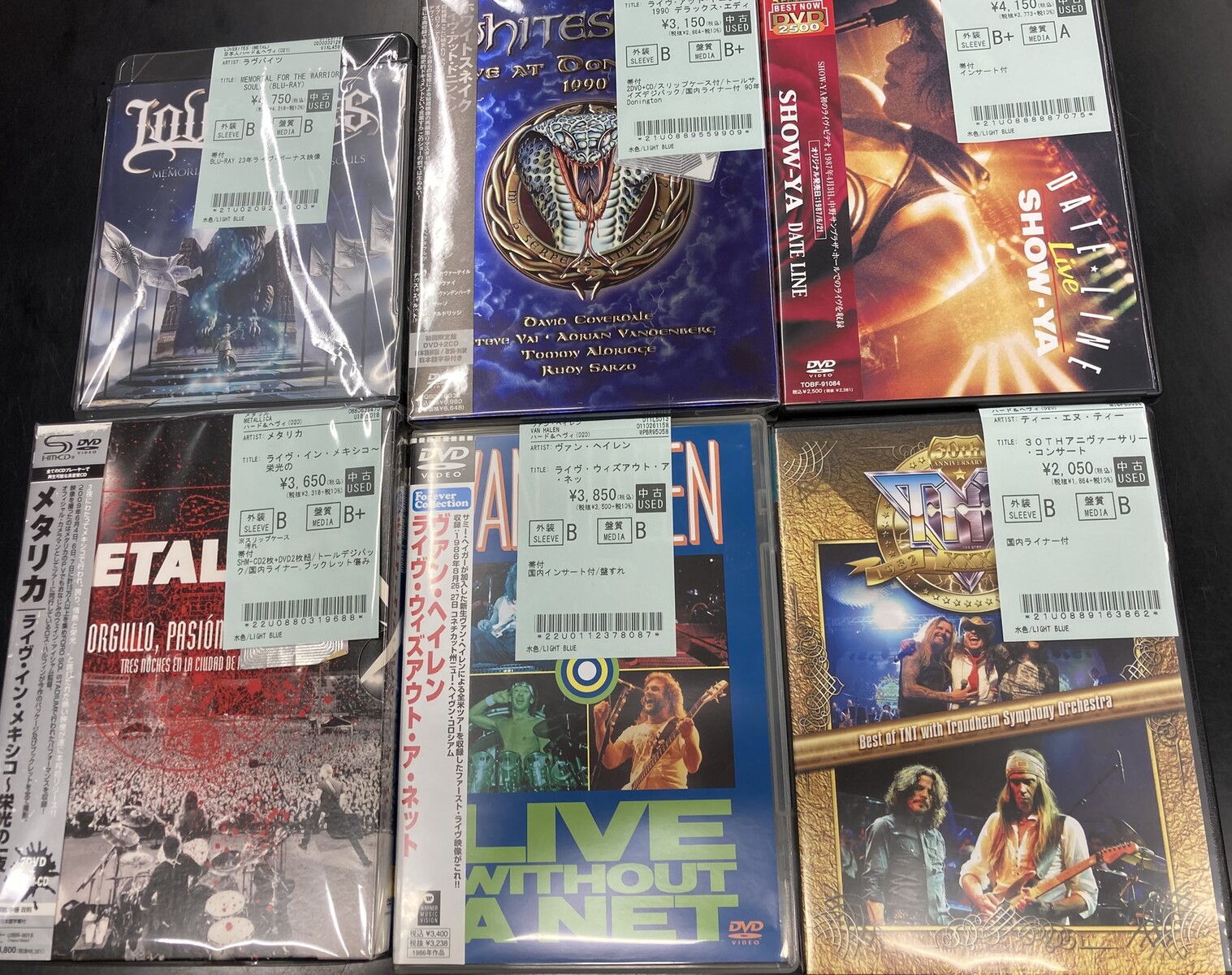 LOVEBITES、SHOW-YA、WHITESNAKE、METALLICA、VAN HALENなどの