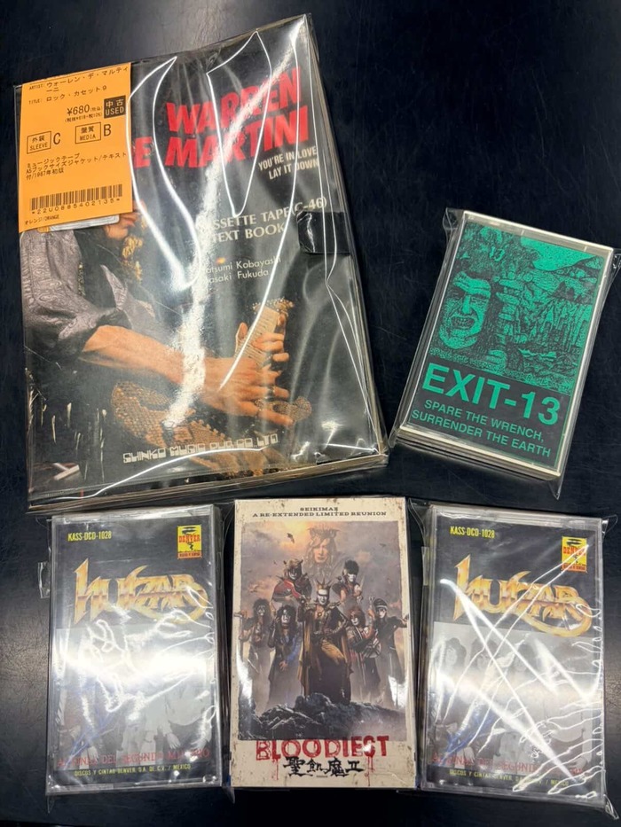 HARD ROCK/HEAVY METALの中古カセットテープが、少量ですが8点本日入荷