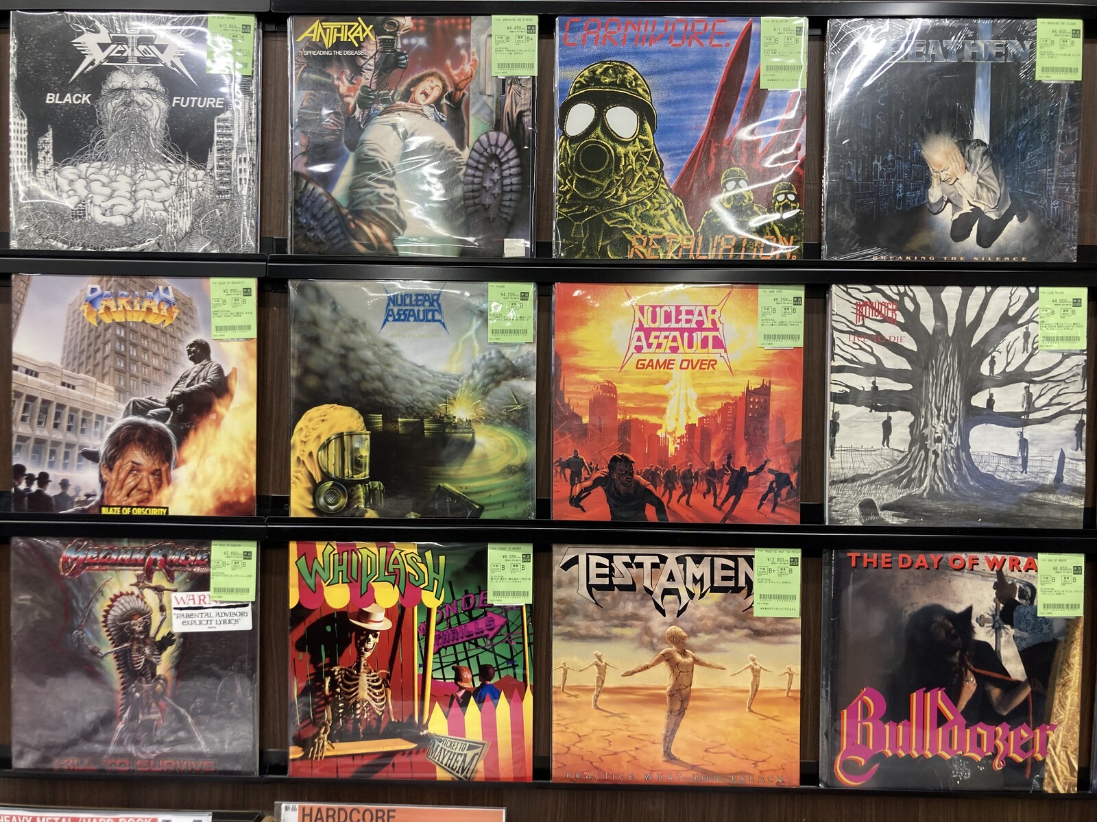 CARNIVORE, TESTAMENT, VEKTOR, WEHRMACHTなどオリジナル盤含む