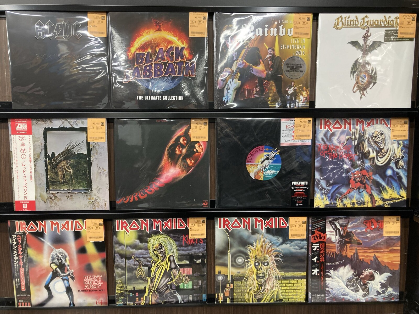 ボタン付リスト】BLACK SABBATH、AC/DC、RAINBOW、BLIND GARDIAN、LED