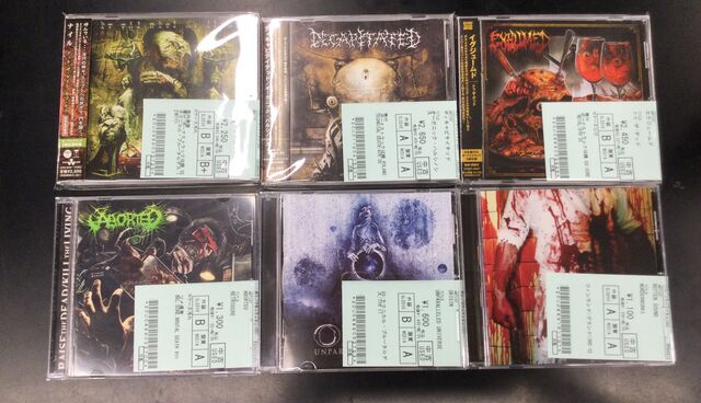 ABORTED、EXHUMED、HOUR OF PENANCE、SUFFOCATION等のテクニカル