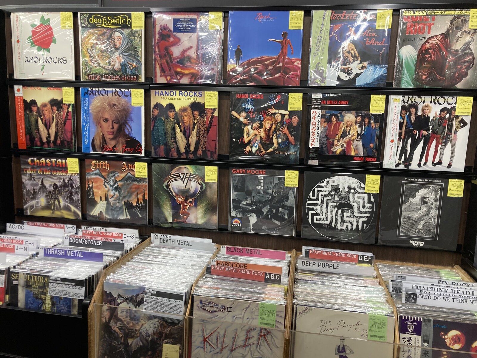 HANOI ROCKS、MIZMOR、RUSHなど中古レコードが入荷しましたq 