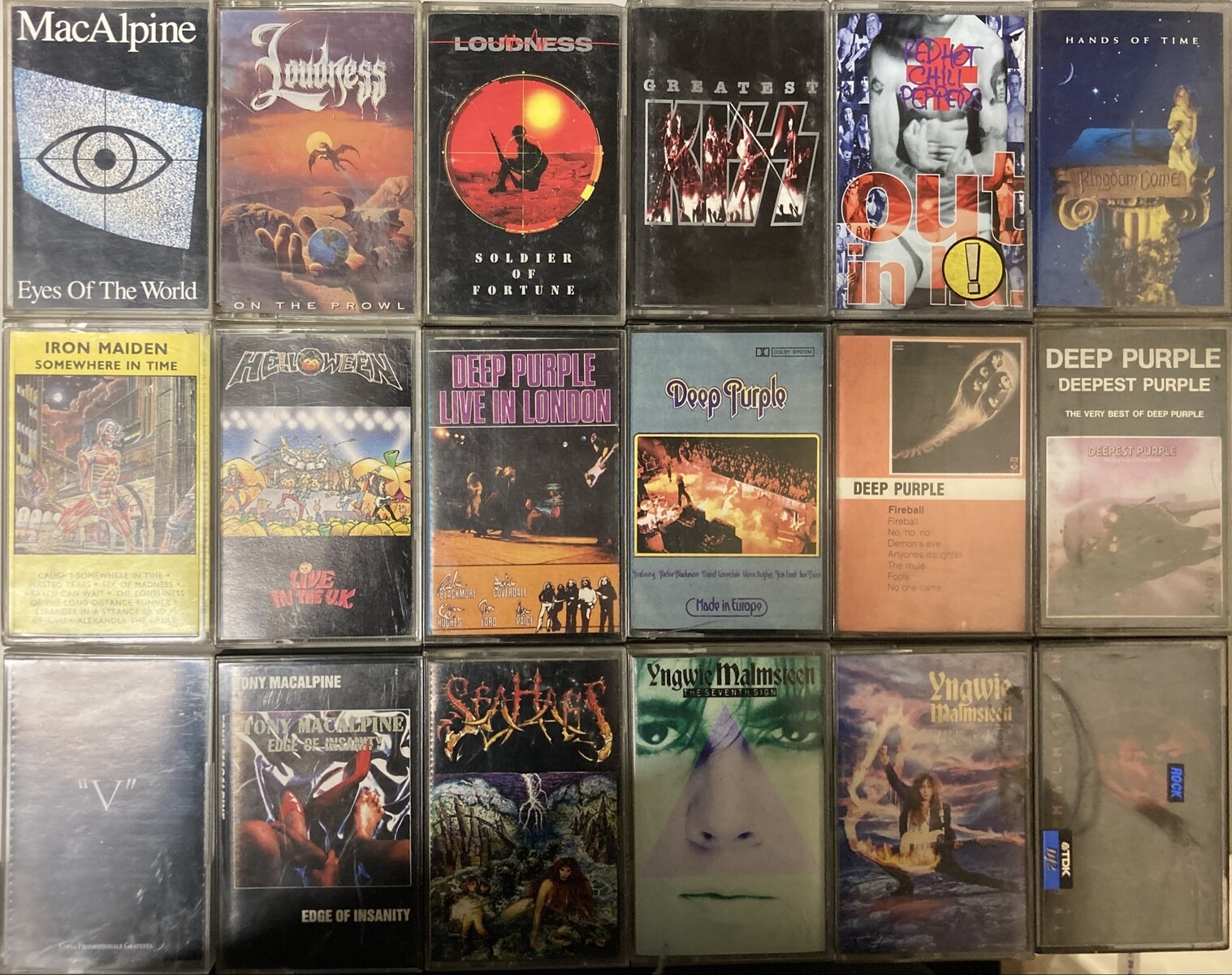 中古カセット】ALIEN、MEGADETH、YNGWIEなど希少なカセット約40本放出