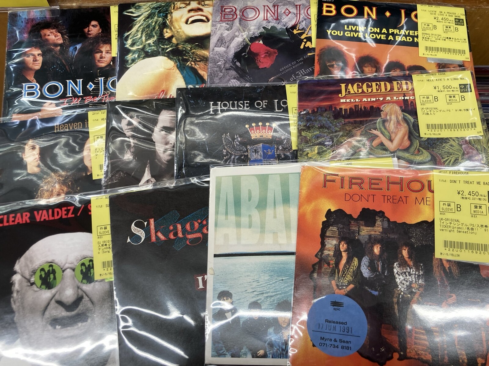 中古レコード】7インチ放出！BON JOVIなど定番から案外見ないタイトル