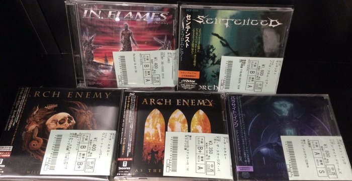 ARCH ENEMY、IN FLAMES、SENTENCED、PARASITE INC.などのメロディック