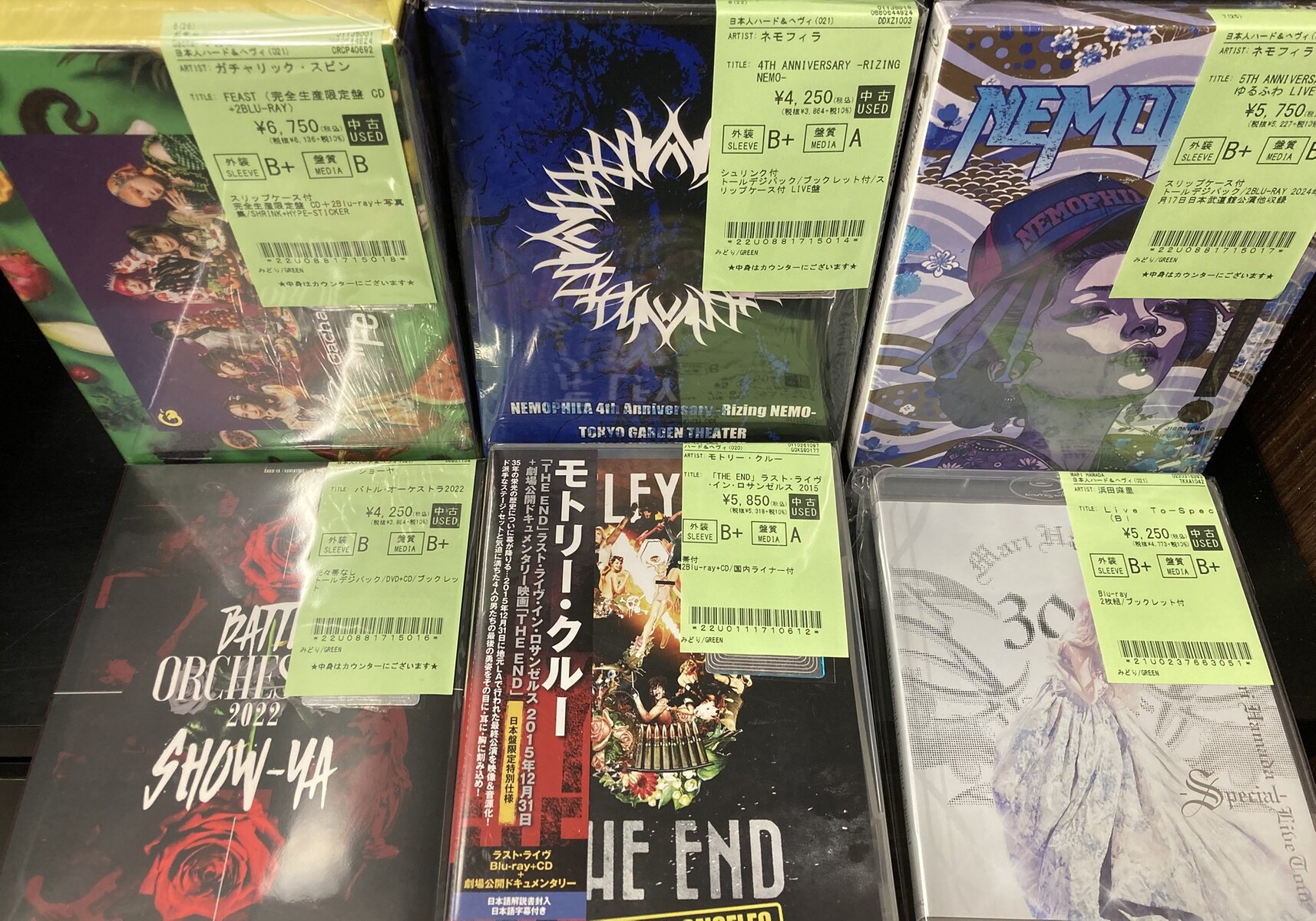 NEMOPHILA、GACHARIC SPIN、SHOW-YA、浜田麻里、MOTLEY CRUEなど