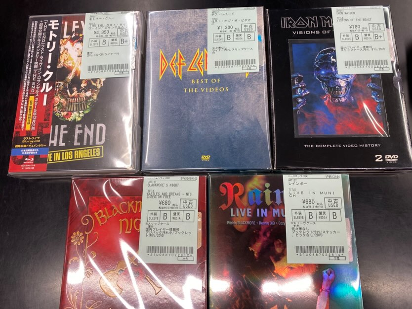 HARD ROCK/HEAVY METALの新着中古DVDが50点ほど入荷いたしました