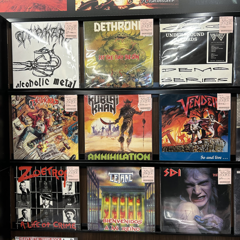 VENDETTA、KUBLAI KHAN、TANKARDなどスラッシュ・メタル中心に