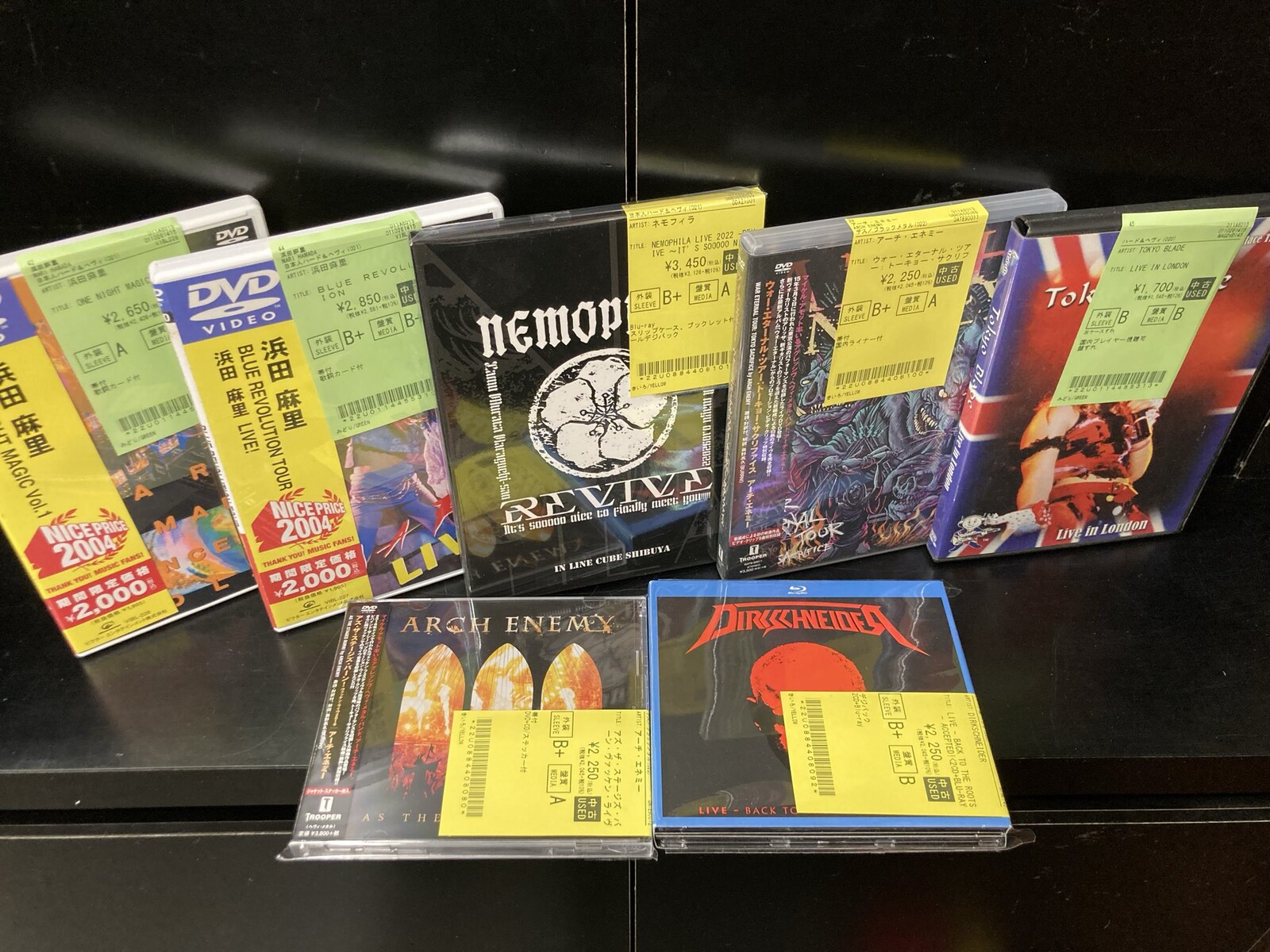 TOKYO BLADE、ARCH ENEMY、NEMOPHILA、浜田麻里などのDVDが入荷しま