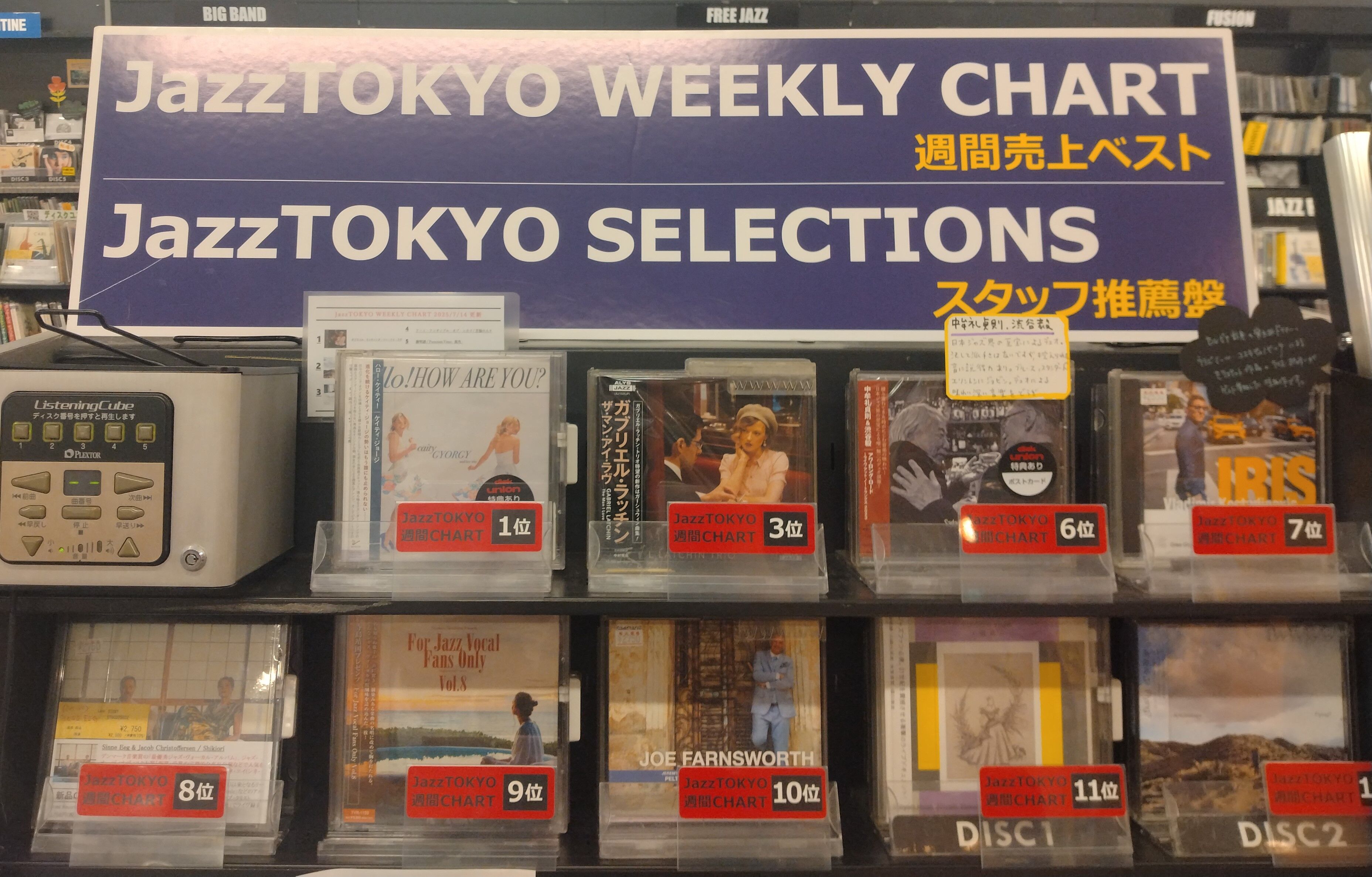 オーガスト　カレンダーと特典ディスク　まとめ売り ○新品CD○JazzTOKYO WEEKLY CHART 2025/7/21 更新しました