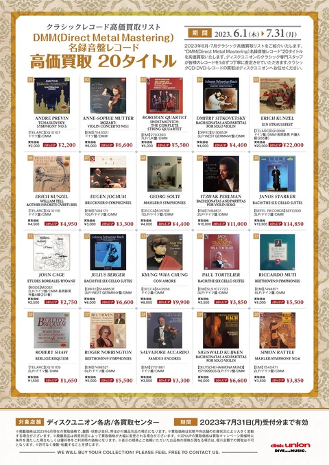 2023年6月・7月 クラシック高価買取リスト「DMM(Direct Metal
