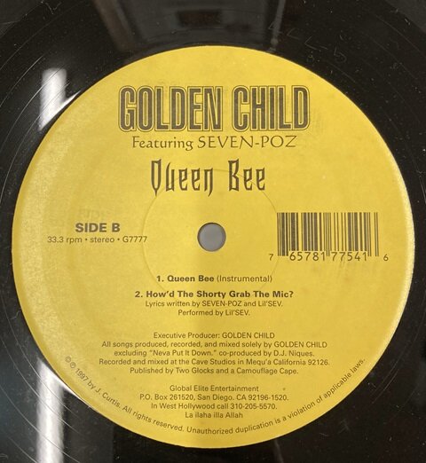 QUEEN・TROMBONE CD付 中古HIP HOP/RECORD】SEVEN POZの12inchマキシングル『Queen Bee