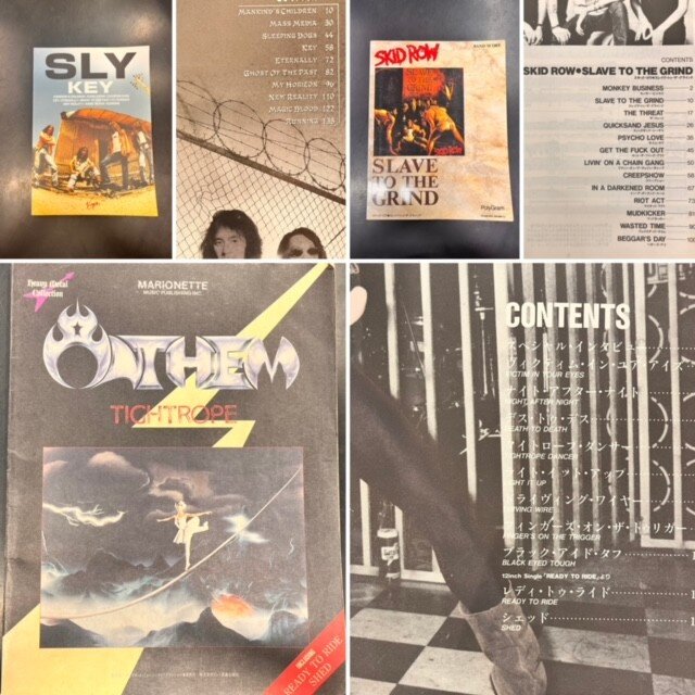 SKID ROW/ANTHEM/SLY】!稀少バンドスコア3点入荷! : CD