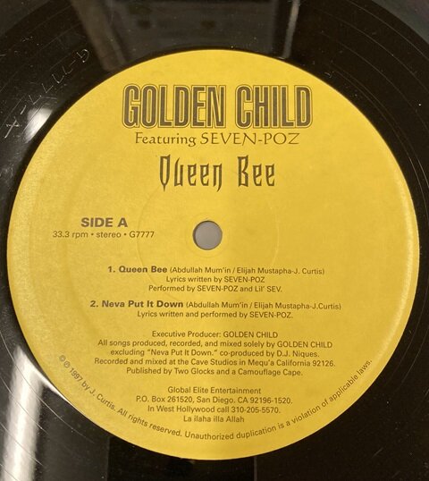12インチ　PUSHIM　a song dedicated　レコード　アナログ 中古HIP HOP/RECORD】SEVEN POZの12inchマキシングル『Queen Bee