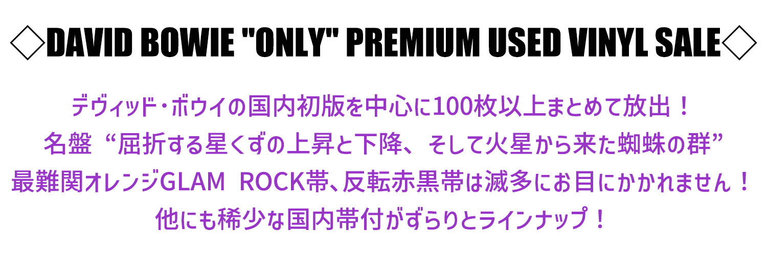 廃盤セール】デヴィッド・ボウイ “オンリー” 廃盤レコードセール 廃盤セール】デヴィッド・ボウイ “オンリー” 廃盤レコードセール