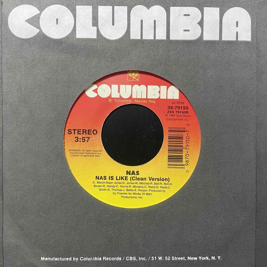 NAS / NAS IS LIKE / HATE ME NOW」中古7インチ入荷しました