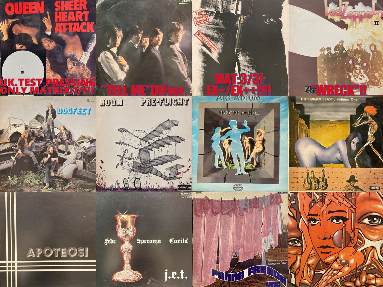 レアな美盤!! 初回 3D 銀バー青ラベ USオリジナル ROLLING STONES Their