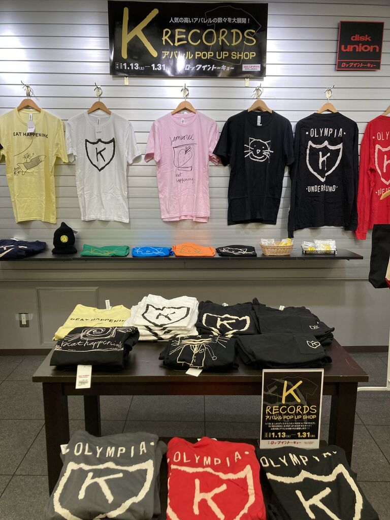 K RECORDS アパレル POP UP SHOP : diskunion ROCK in TOKYO