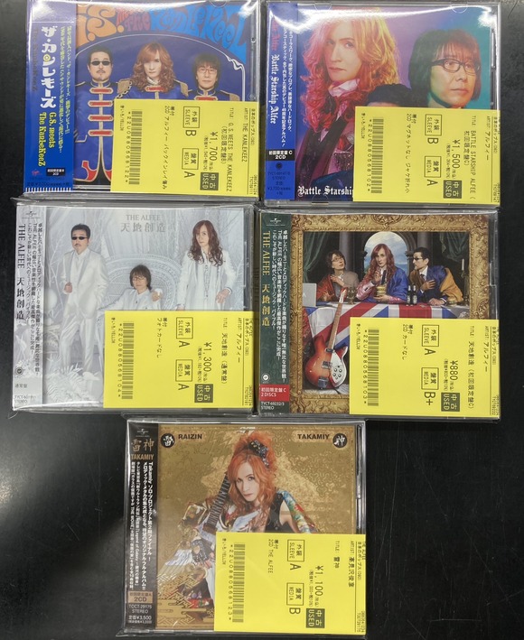 6/14(土)THE ALFEEアイテム新着中古情報《アルフィーBlu-ray,CD