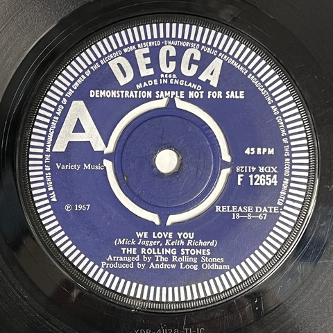 #3480【希少UKオリジナル盤】ローリングストーンズ 1967年 LPレコード 8/18(金) ローリング・ストーンズ UKオリジナル 7インチ