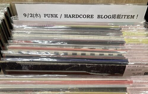 9/2(水) PUNK / HARDCORE 中古レコード入荷情報！！ : ディスク