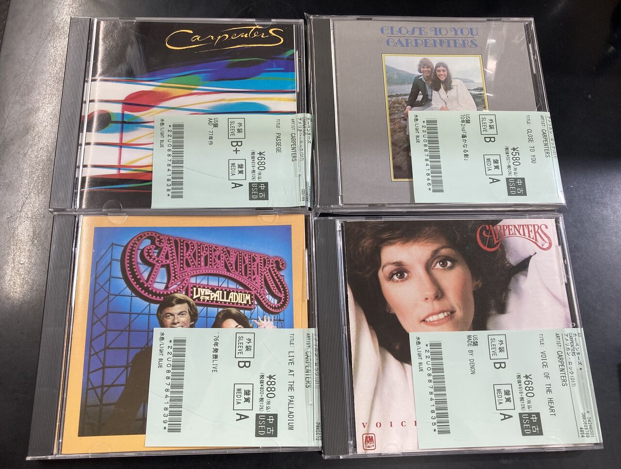 CARPENTERSの中古CDが入荷!!貴重な国内帯付タイトルも!! 8/1(土)新着