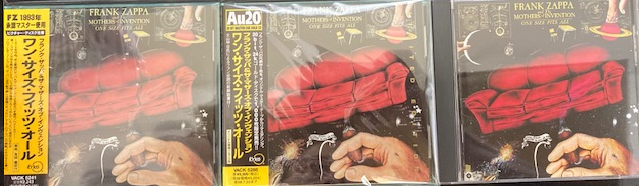 10/24(金) FRANK ZAPPA MSI盤、ビデオアーツ盤など100点入荷
