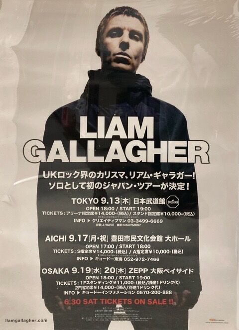 ロック来日販促＞新着ポスター20点 LIAM GALLAGHER/BEASTIE BOYS