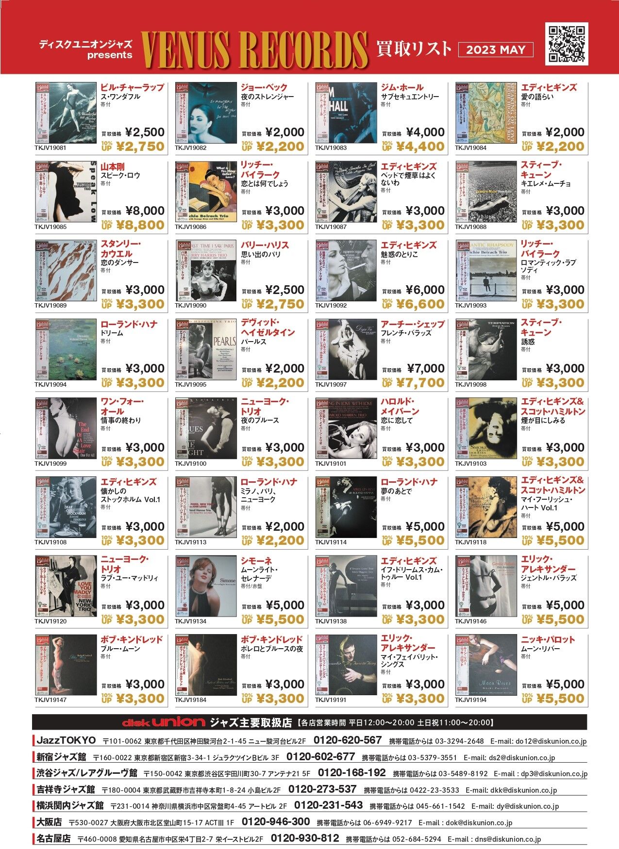 【売り尽くしセール】ジャズレコード20枚セット 海外盤 ◎8/13(土)「JAZZ廃盤レコードセール」 価格入りリスト掲載しま