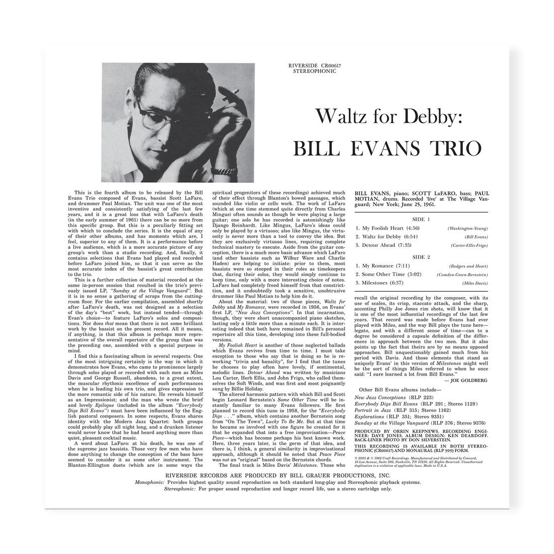 bill evansカセットテープレコードジャズレアグルーヴ Waltz For Debby (カラーヴァイナル仕様/180グラム重量盤
