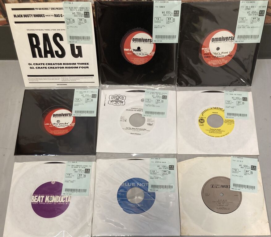 ◎9/2(火) USED HIPHOP /J HIPHOP 7インチレコード 新着中古入荷情報