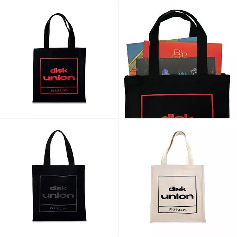 新品】 ディスクユニオンのロゴをプリントした 大容量 トートバッグ が