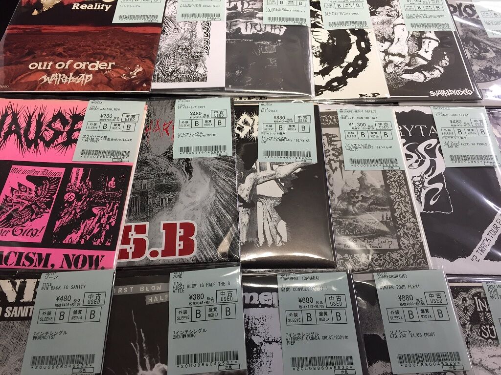 JAPANESE HARDCORE/CRUST/GRINDの中古7インチ、書籍が入荷致しました