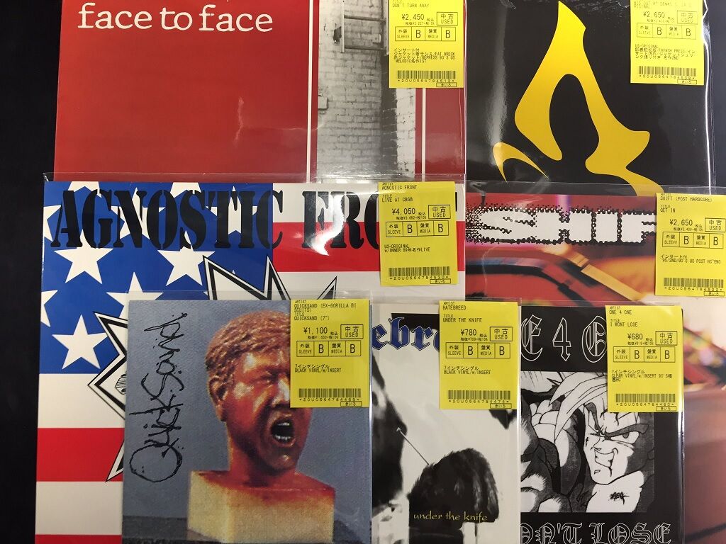 NYHC、MELODIC、HARDCOREなど中古レコード大量入荷致しました