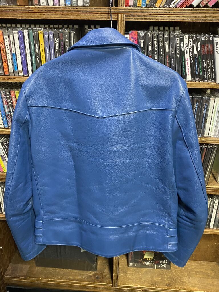 u*4様 【本革】レザージャケット ネイビー 3XL 666のレザージャケットが入荷！！ : ディスクユニオン新宿パンクマーケット