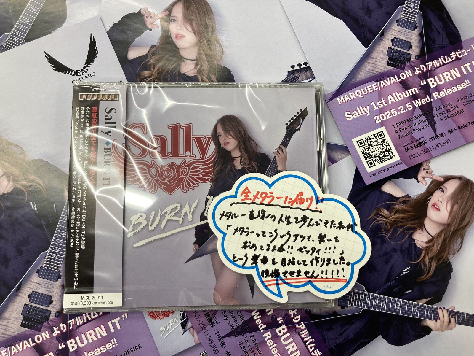 Sally CD BURN IT + 直筆サイン入り写真2枚 +フライヤー2枚 CD Sally CD BURN IT + 直筆サイン入り写真2枚 +フライヤー2枚