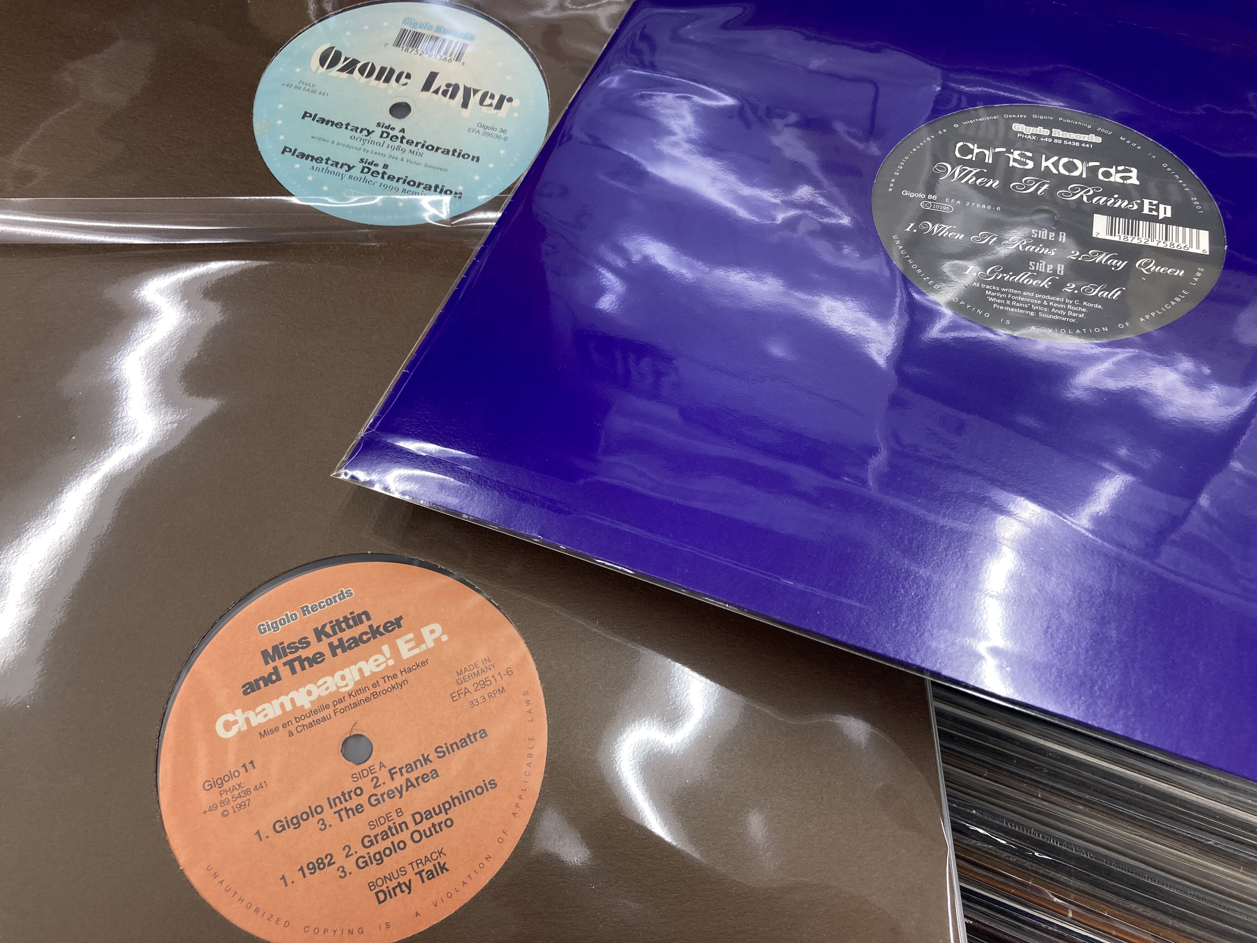 老舗ELECTROレーベル、GIGOLO 中古レコード50枚出品。 ZYKLUS、STERIL