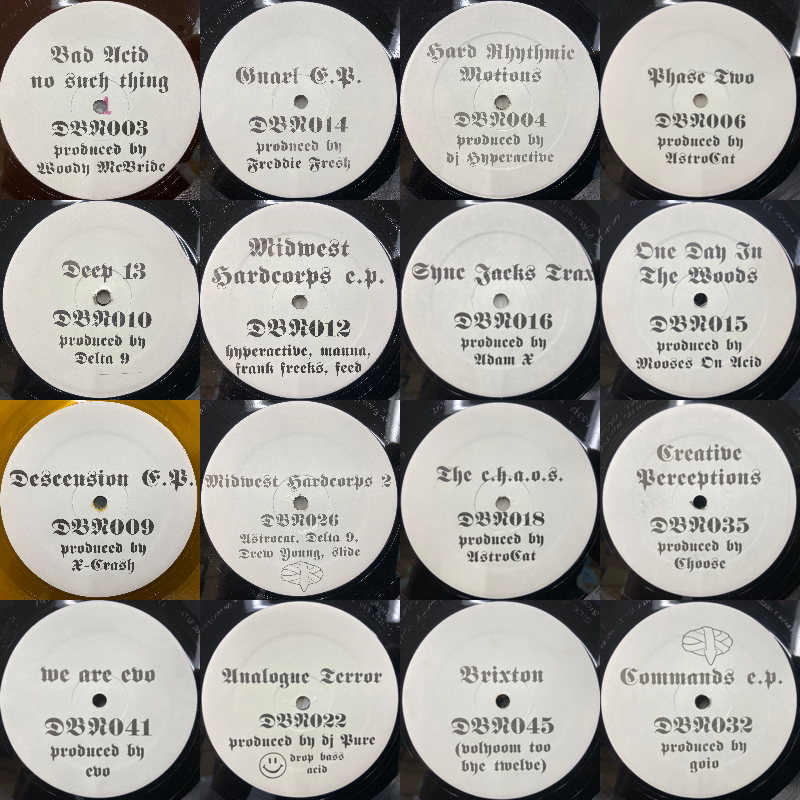 90'S HARDCORE TECHNO重要レーベルDROP BASS NETWORKまとめて