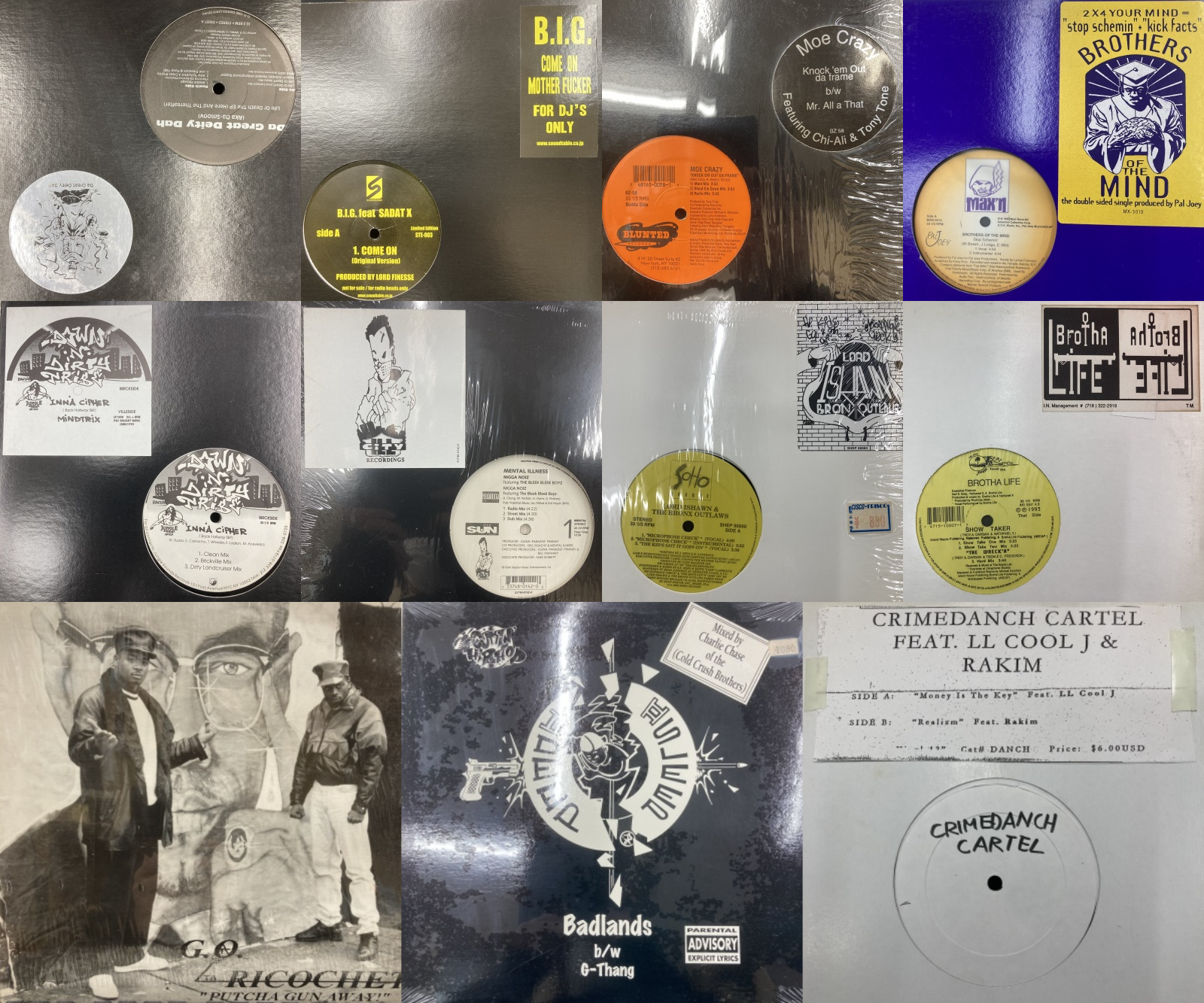 90年代アングラhiphop 12インチシングル 90's ヒップホップ・12インチ・シングル盤・レコード 50枚まとめ