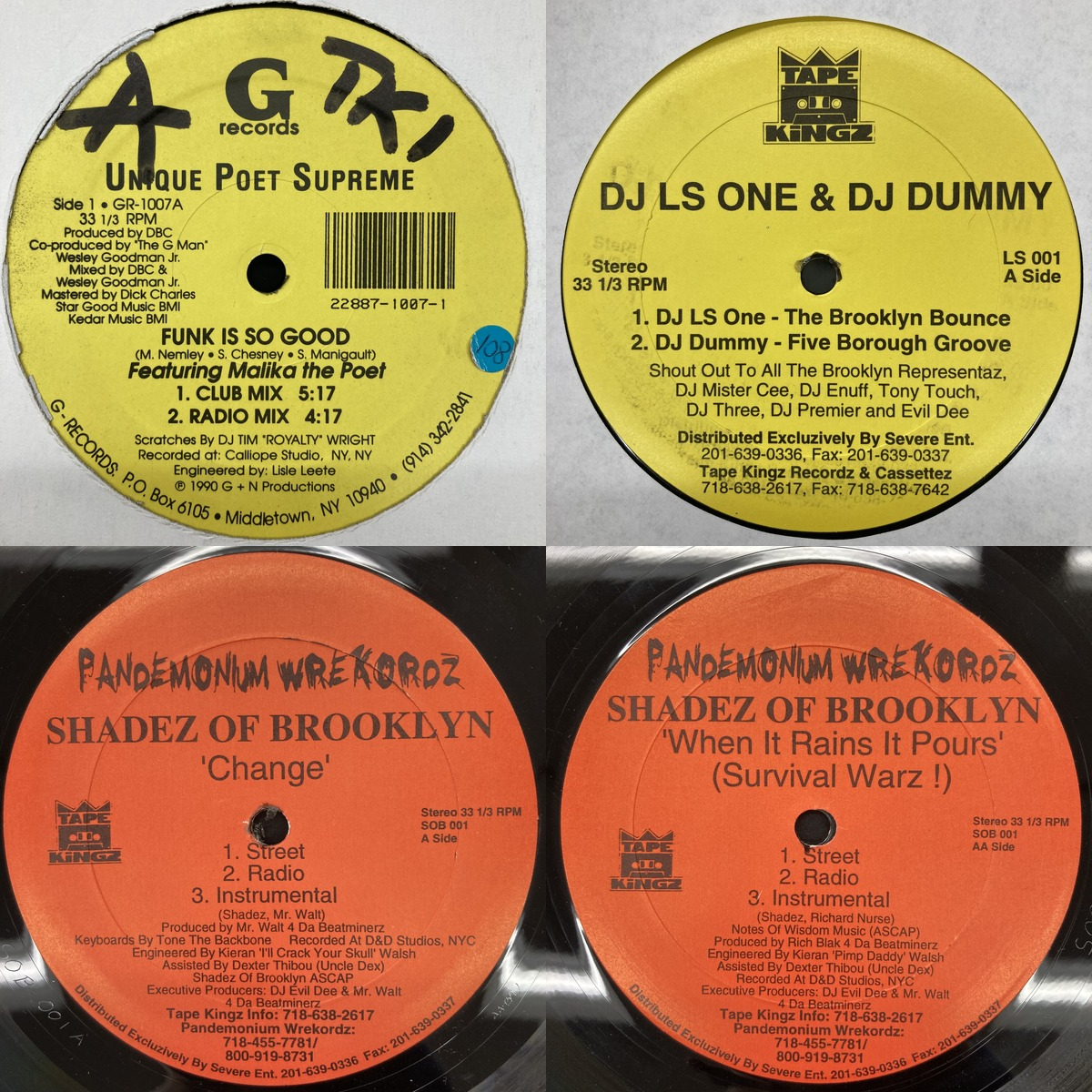 ENGELWOOD/PASTEL BEACHを筆頭に、SHADEZ OF BROOKLYN/CHANGE,PETE 