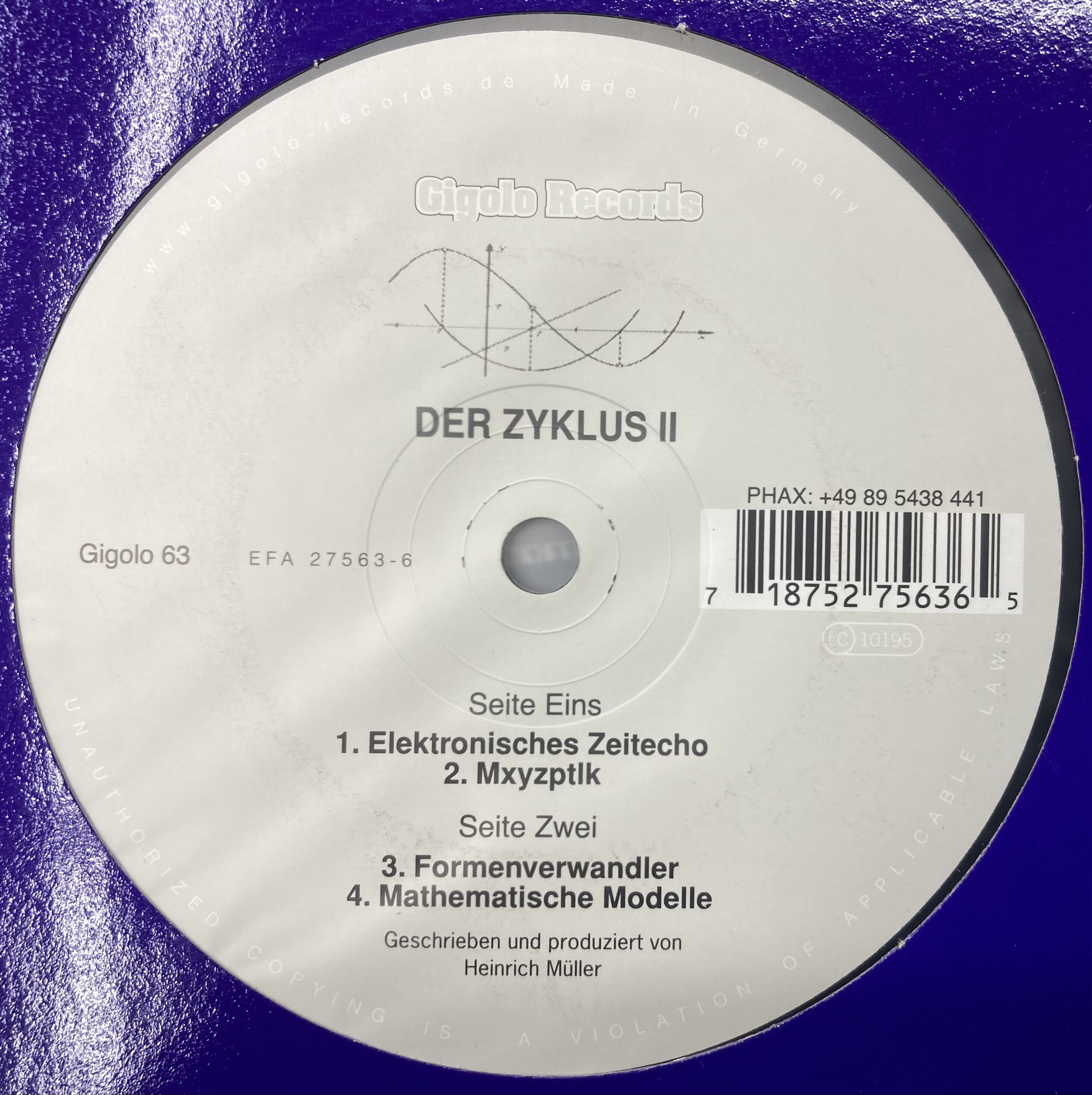 老舗ELECTROレーベル、GIGOLO 中古レコード50枚出品。 ZYKLUS、STERIL