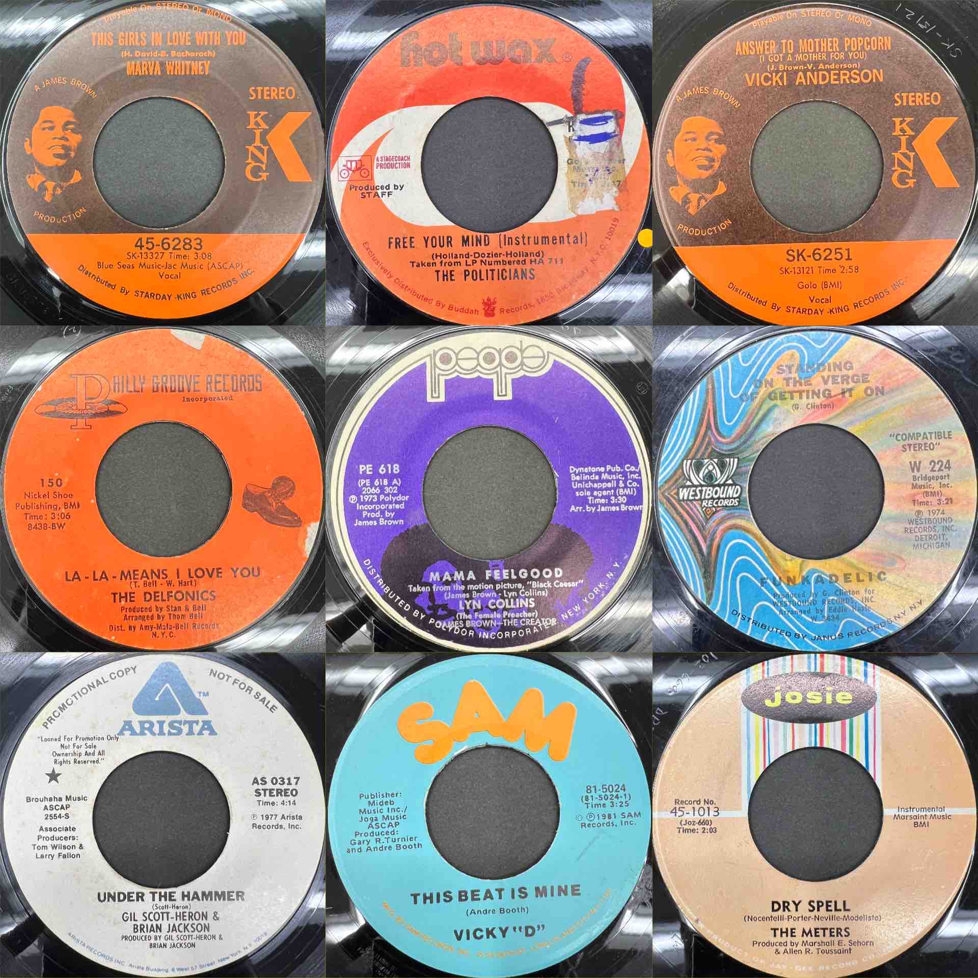 1/13(火)】HIPHOP,SOUL/FUNK JAZZなどのUSED 7inch RECORDが90枚