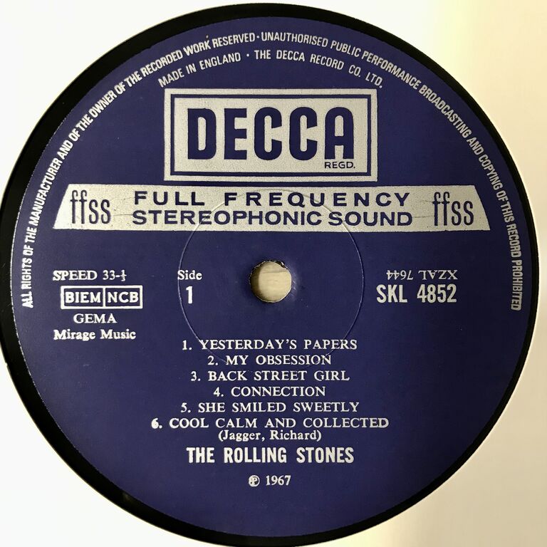 ローリングストーンズ UK盤『BETWEEN THE BUTTONS』ステレオ