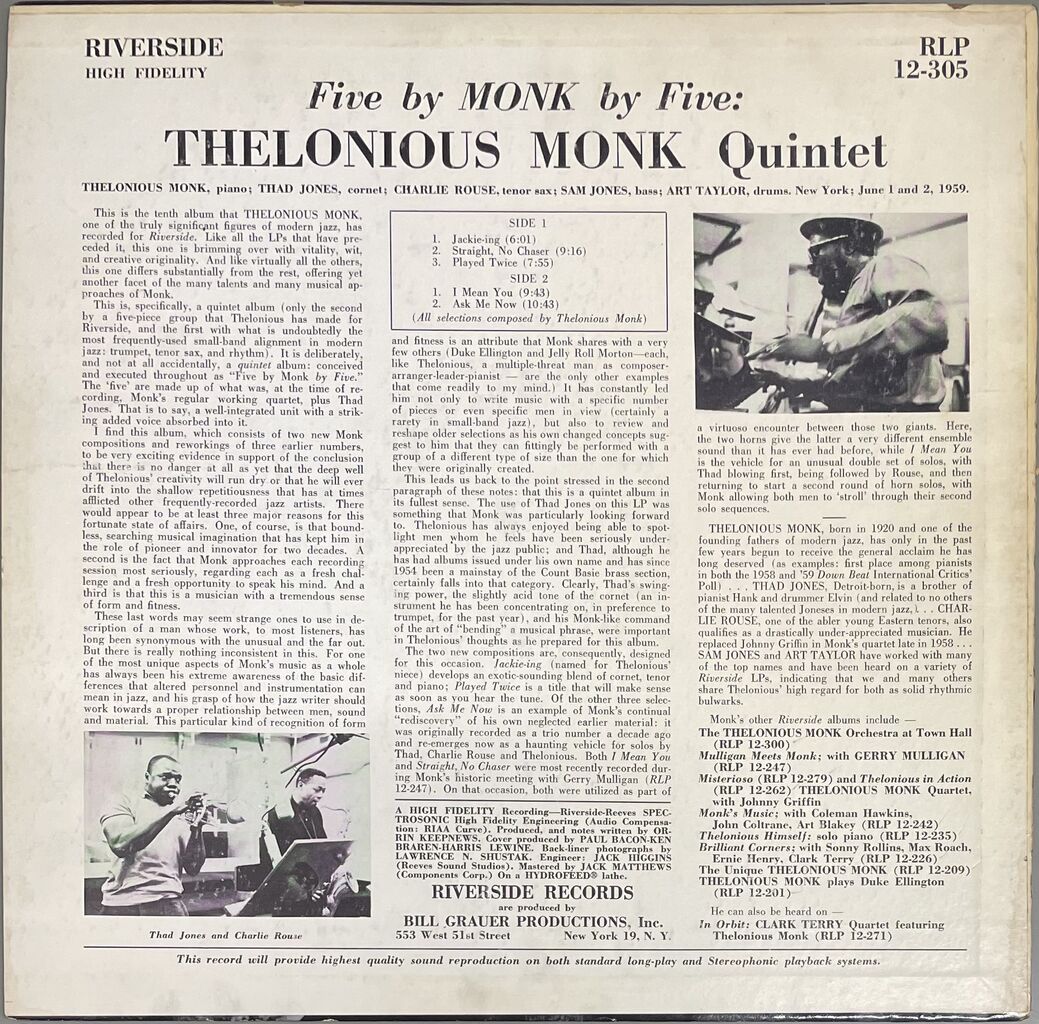 中古レコード/JAZZ】ジャズ廃盤LP最新入荷情報！THELONIOUS MONK