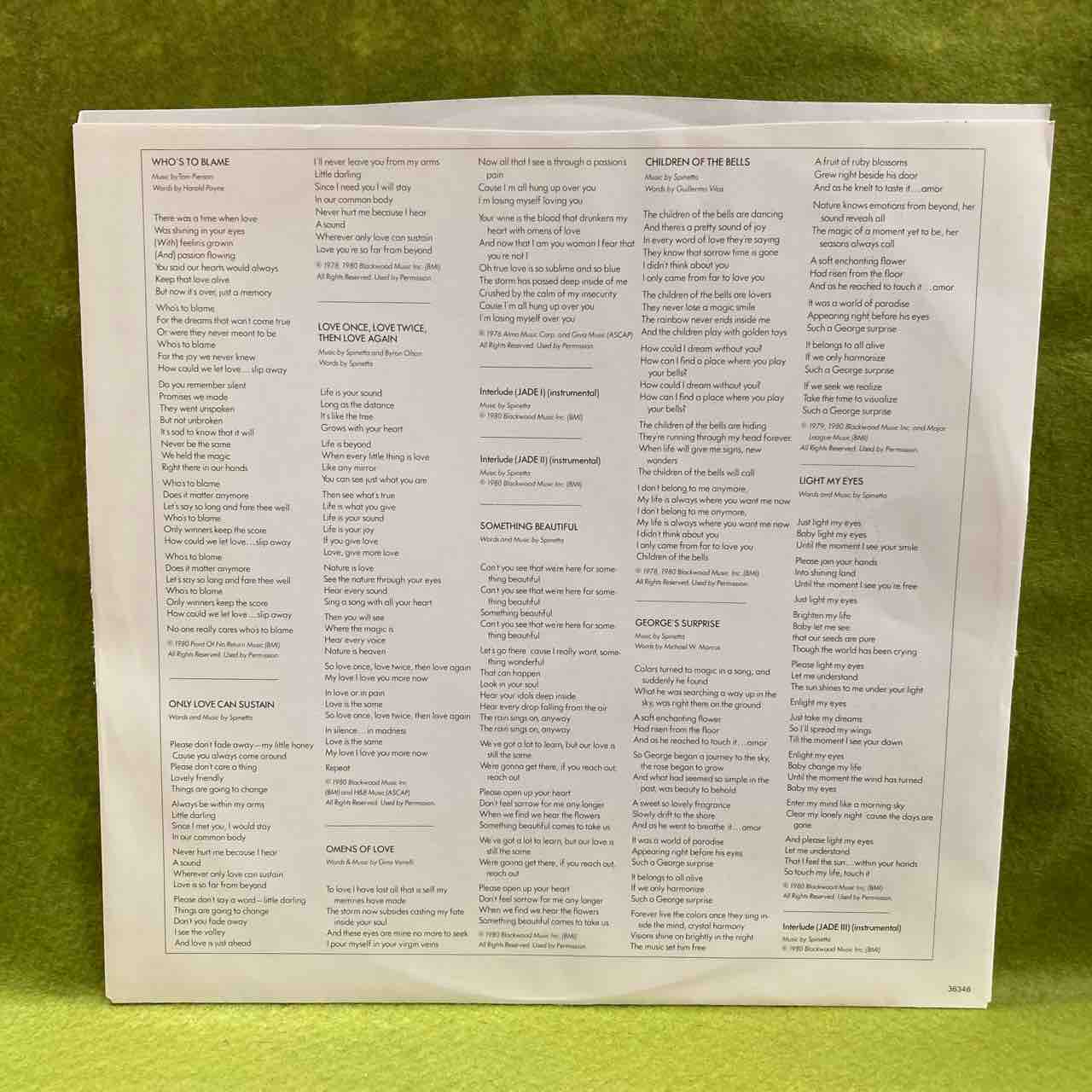 USED/WORLD】SPINETTA『ONLY LOVE CAN SUSTAIN(JC36346)』PROMO盤が