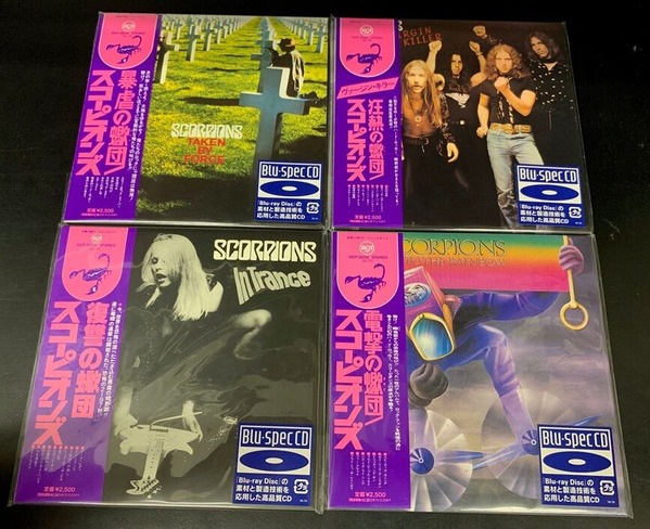 スコーピオンズ SCORPIONS 日本盤帯付CD4枚セット 9/7(月) SCORPIONS紙ジャケットBlu-spec CD4タイトル入荷 : ディスク