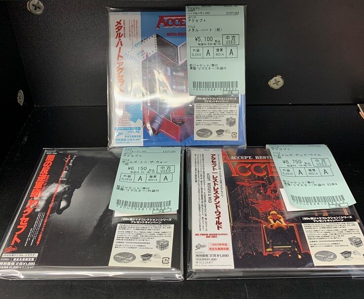 TP 紙ジャケ3CD 限定版 7/8(土) メタル中古入荷情報!アクセプト紙ジャケ3タイトル