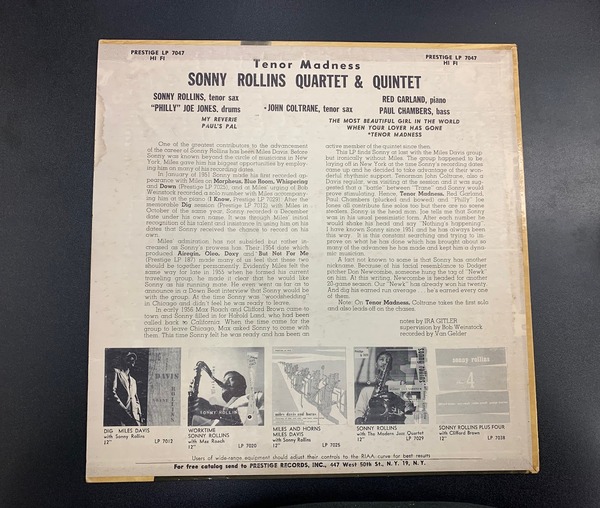 12/17(日)JAZZ新着中古レコード入荷情報:SONNY ROLLINS「TENOR 12/17(日)JAZZ新着中古レコード入荷情報:SONNY ROLLINS「TENOR